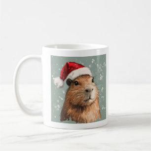 Mug Capybara, Noël, Ajoutez Votre Propre Texte,