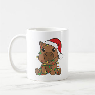 Mug Capybara Noël Animaux d'hiver Vacances