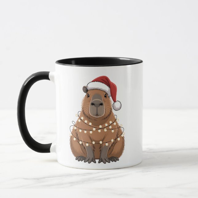 Mug Capybara Noël Correspondant Drôle de Père Noël (Gauche)