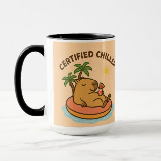 Mug Capybara Summer Vibes - Chill Pool Flotte Watermel