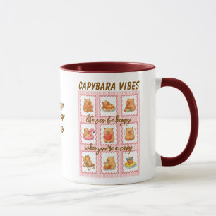 Mug CAPYBARA VIBES Personnalisé Mignon La vie est Heur