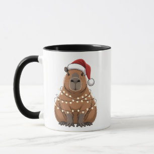 Mug Capybara Xmas Correspondant drôle Père Noël