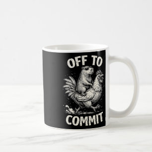 Mug Capyra à cheval sur un poulet pour commettre un mè