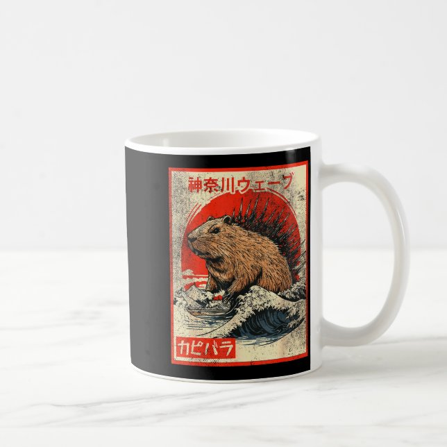 Mug Capyzilla _ Kanagwa Wave Japan _ Cool Rodent Capyb (Droite)