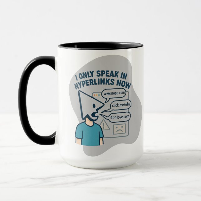 Mug Caractère de dessin animé amusant avec la tête du  (Gauche)