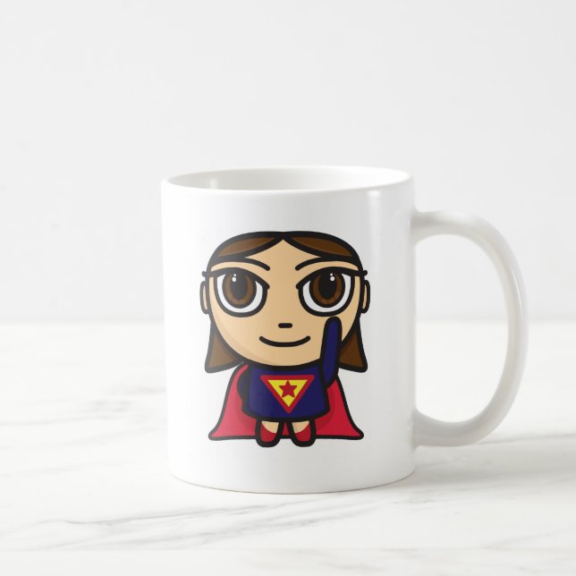 Mug Caractère de fille de superhéros (Droite)