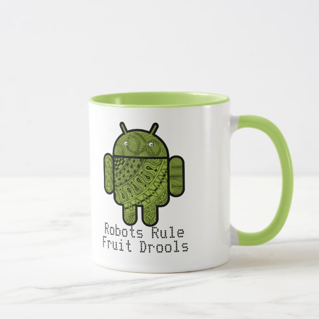 Mug Caractère de griffonnage de Pancho pour le robot (Droite)