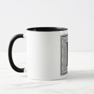 Mug Caractère gras "L" initiale de bois de graveur de