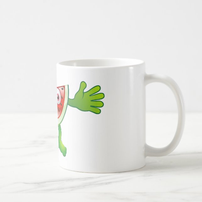 Mug Caractère mignon heureux de fruit de pastèque (Droite)