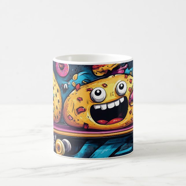 Mug Caractères alimentaires de style graffiti sur skat (Centre)