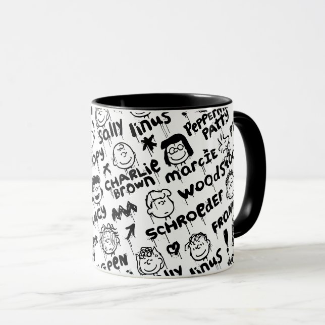 Mug Caractères arachide Motif Graffiti (Devant droit)