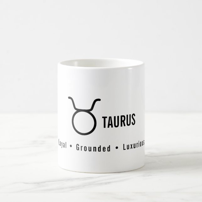 Mug Caractères du Zodiaque Taureau Astrologie Minimali (Centre)