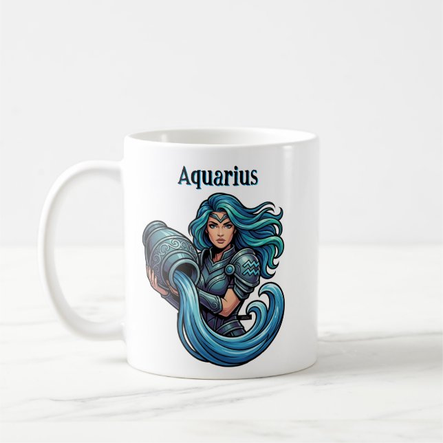 Mug Caractères et Dates du Verseau | Porteur d'Eau (Gauche)