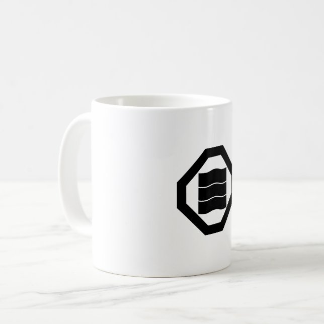 Mug Caractères kanji en forme d'onde pour trois sur pl (Devant gauche)