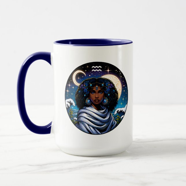 Mug Caractéristiques et dates du Verseau | Porteur d'e (Gauche)