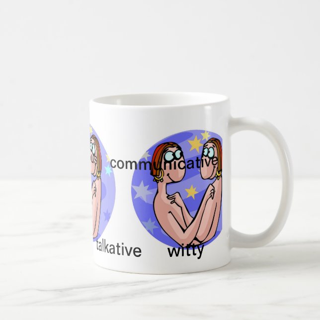 Mug Caractéristiques Gemini personnalisables avec de m (Droite)