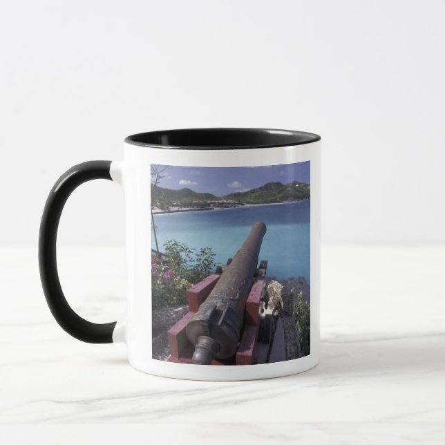 Mug CARAÏBES, Saint-Barts, Connon pointant vers la bai (Gauche)