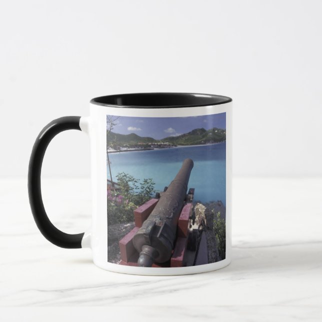 Mug CARAÏBES, St. Barts, canon pointé sur la baie de (Gauche)
