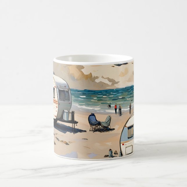 Mug Caravane sur la plage (Centre)