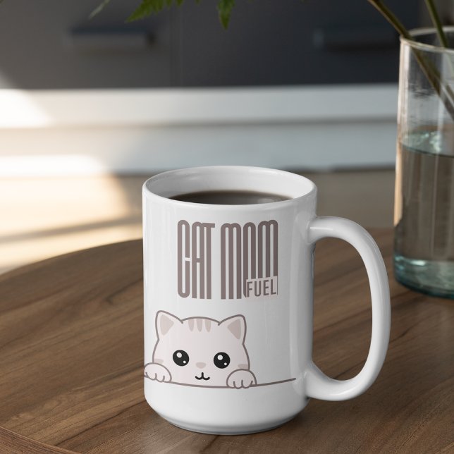 Mug Carburant de Maman de Chat Personnalisable (Créateur téléchargé)