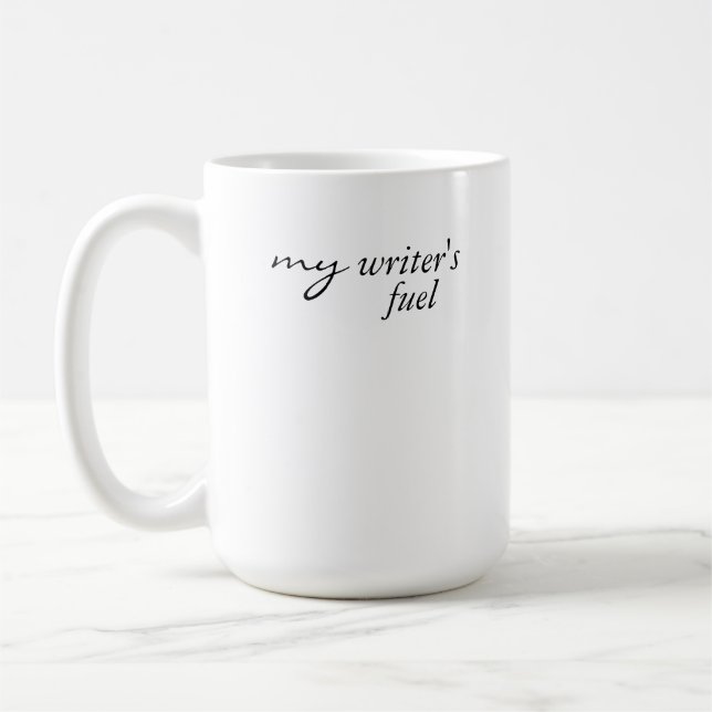 Mug Carburant de mon écrivain | Boire, écrire, répéter (Gauche)