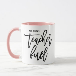 Mug Carburant Funny Teacher Personnalisé