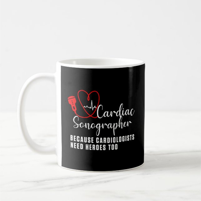 Mug Cardiac Sonographe Echo Tech Apprendre Rdcs (Gauche)