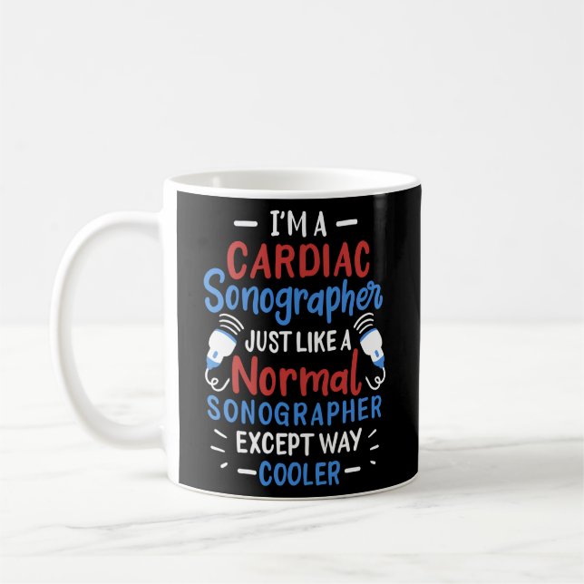 Mug Cardiac Sonographer Echocardiographer Echo Tech (Gauche)