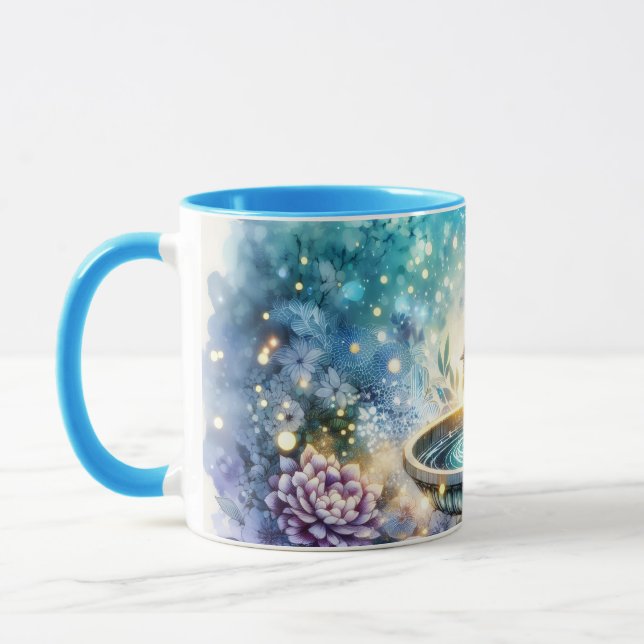 Mug Cardinal au bain d'oiseaux Jardin rêveur (Gauche)