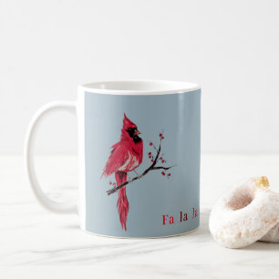 Mug Cardinal de Noël minimaliste moderne