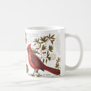 Mug cardinal d'hiver vintage moderne
