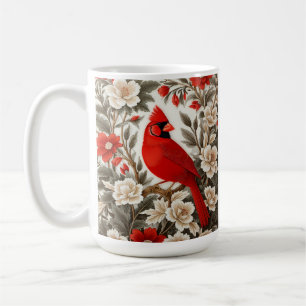 Mug Cardinal du Nord Oiseau Belle Florale