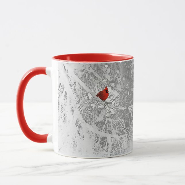 Mug Cardinal en hiver (Gauche)