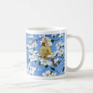 Mug Cardinal féminin dans les cornouillers