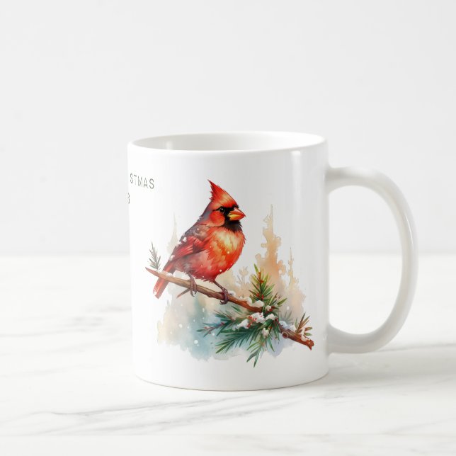 Mug Cardinal Joyeux Noël personnalisé (Droite)