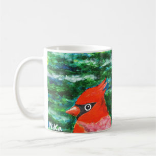 Mug Cardinal Oiseau art Belle Art populaire Sympathie