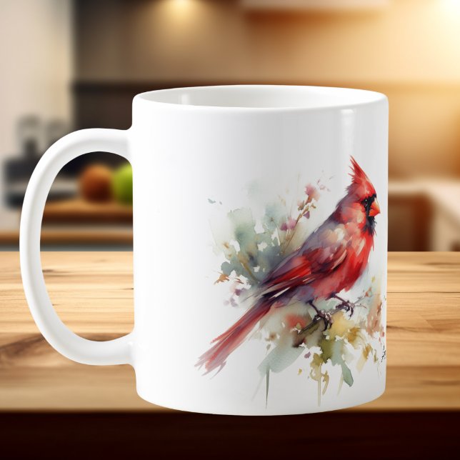 Mug Cardinal Rouge Aquarelle (Simple watercolor CARDINAL)