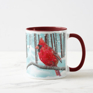 Mug cardinal rouge de 11 oz