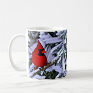 Mug Cardinal rouge d'hiver
