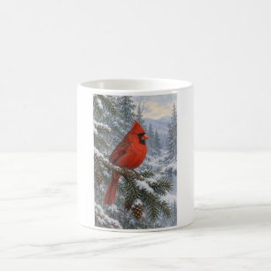 Mug Cardinal rouge d'hiver Cadeau pour les amoureux de