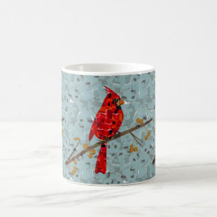 Mug Cardinal rouge, l'oiseau de Noël