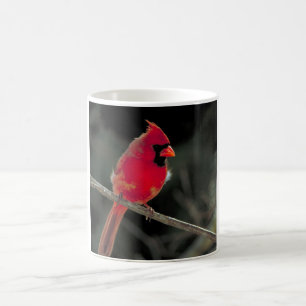 Mug Cardinal rouge perché sur une branche d'arbre
