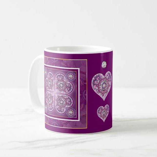 Mug Cardinal rouge Rosace (Devant gauche)