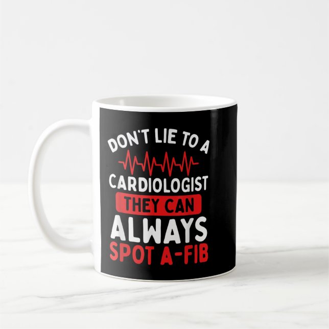 Mug Cardiologie Sonographie cardiaque Cardiac Infirmiè (Gauche)