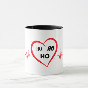 Mug Cardiologue de Noël Père Noël HOHOHO Red Heart