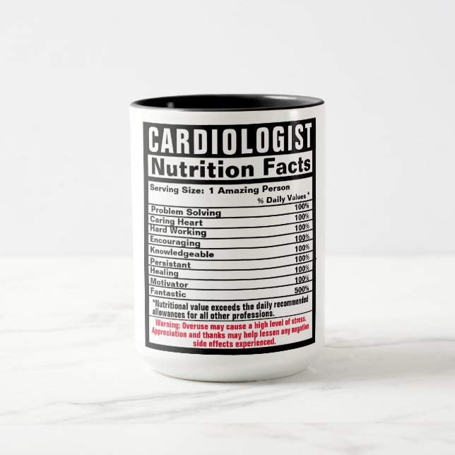 Mug Cardiologue Docteur Funny Nutritionfaits  (Centre)