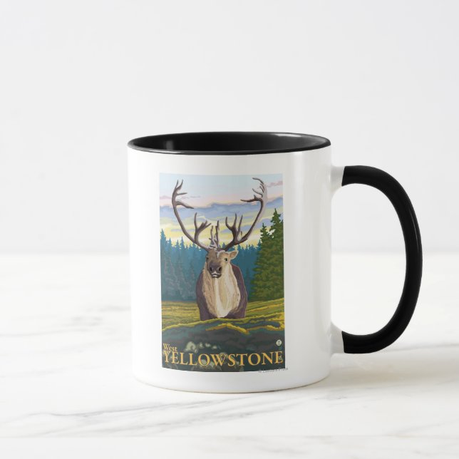 Mug Caribou en pleine nature - West Yellowstone, MT (Droite)