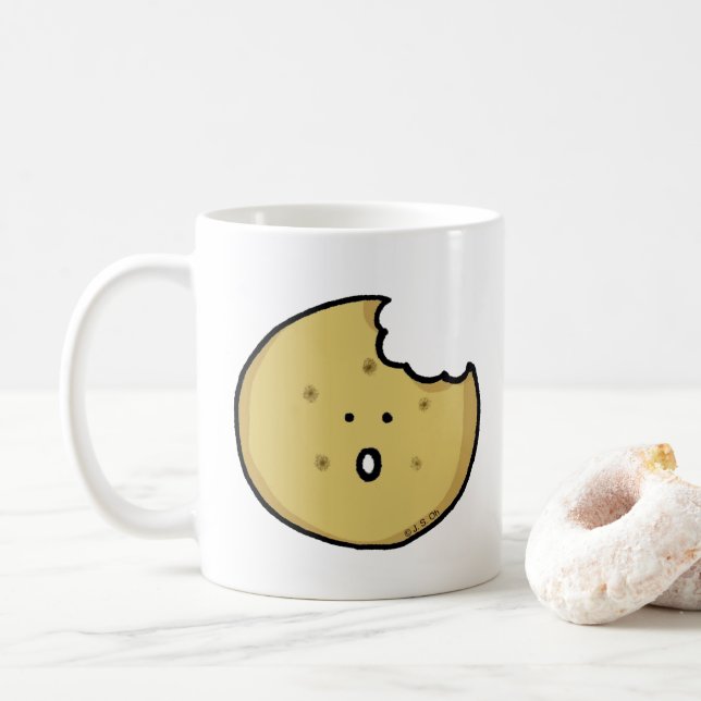Mug Caricature amusante de biscuits avec une pointe (Avec donut)