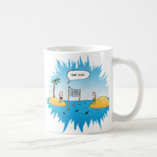 Mug Caricature amusante de Shark Volleyball