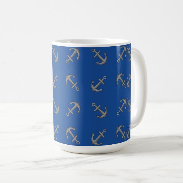 Mug Caricature Ancre de bateau (Devant droit)